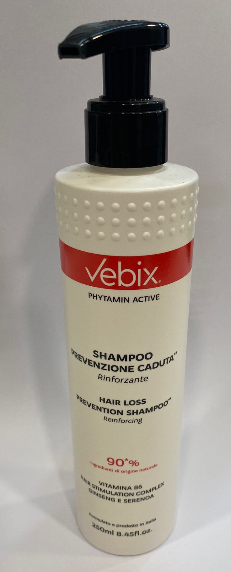 Vebix Phytamin Active Shampoo Prevenzione Caduta 250 Ml - Shampoo contro la Caduta dei Capelli